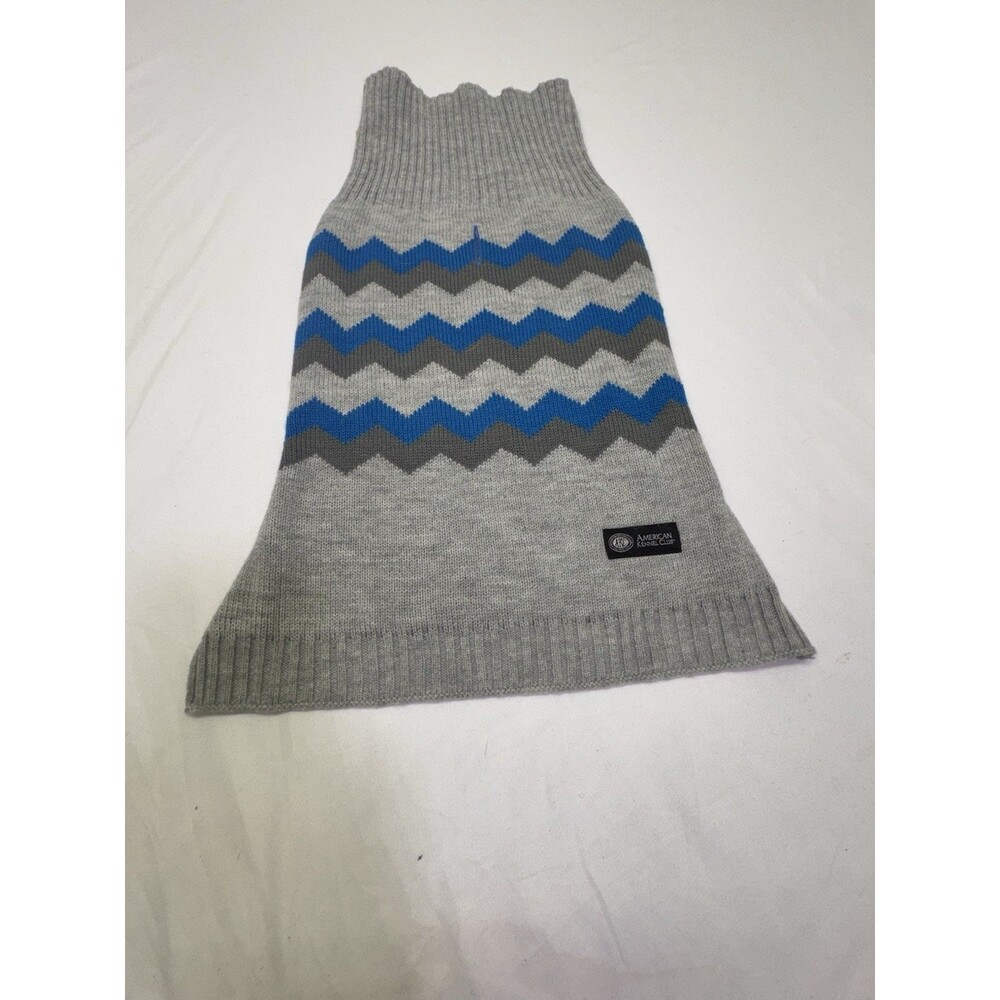 Medium Size‎ Dog Sweater Akc Kennel Club Blue Aztec Western Stripe Preppy